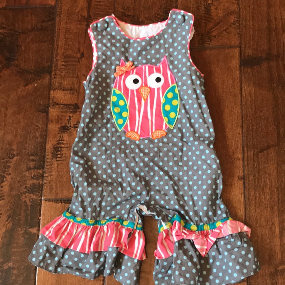 Claire and Charlie adorable owl romper